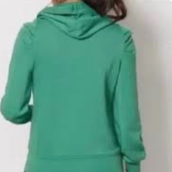 Evereve Myla Pleated Hoodie Green Women’s Size XS NWT - Picture 2 of 9